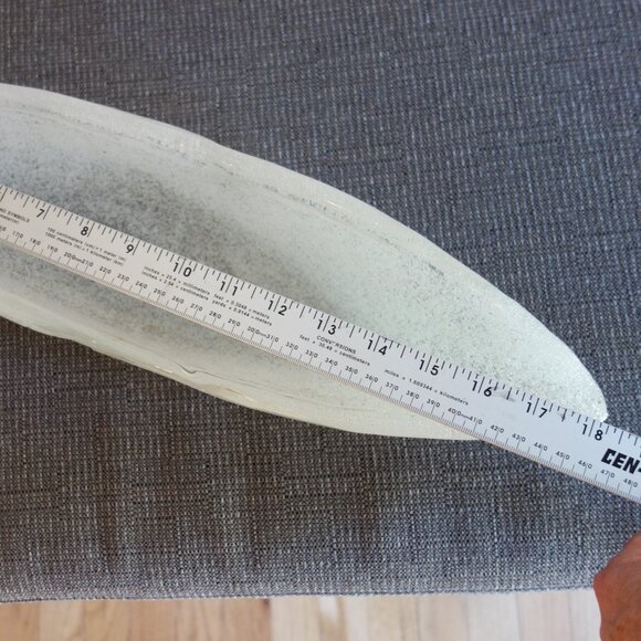 Vtg IWATA Tokyo Japan Clear Bubble Oblong Boat Shape Bowl – 18” - Picture 4 of 7